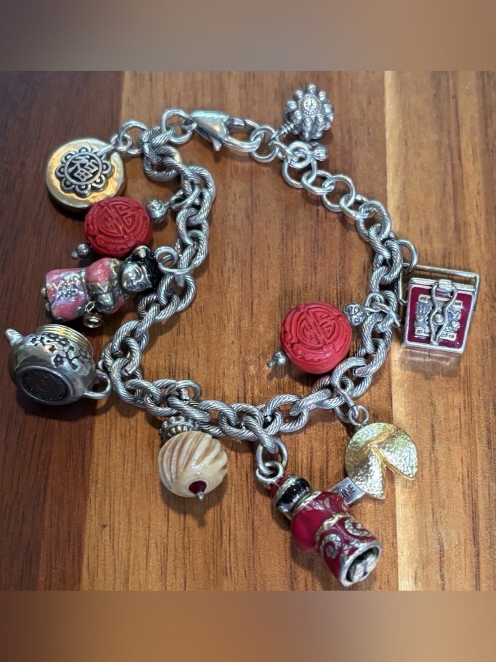 BRIGHTON RETIRED CHINA TALE CHARM BRACELET. EUC!